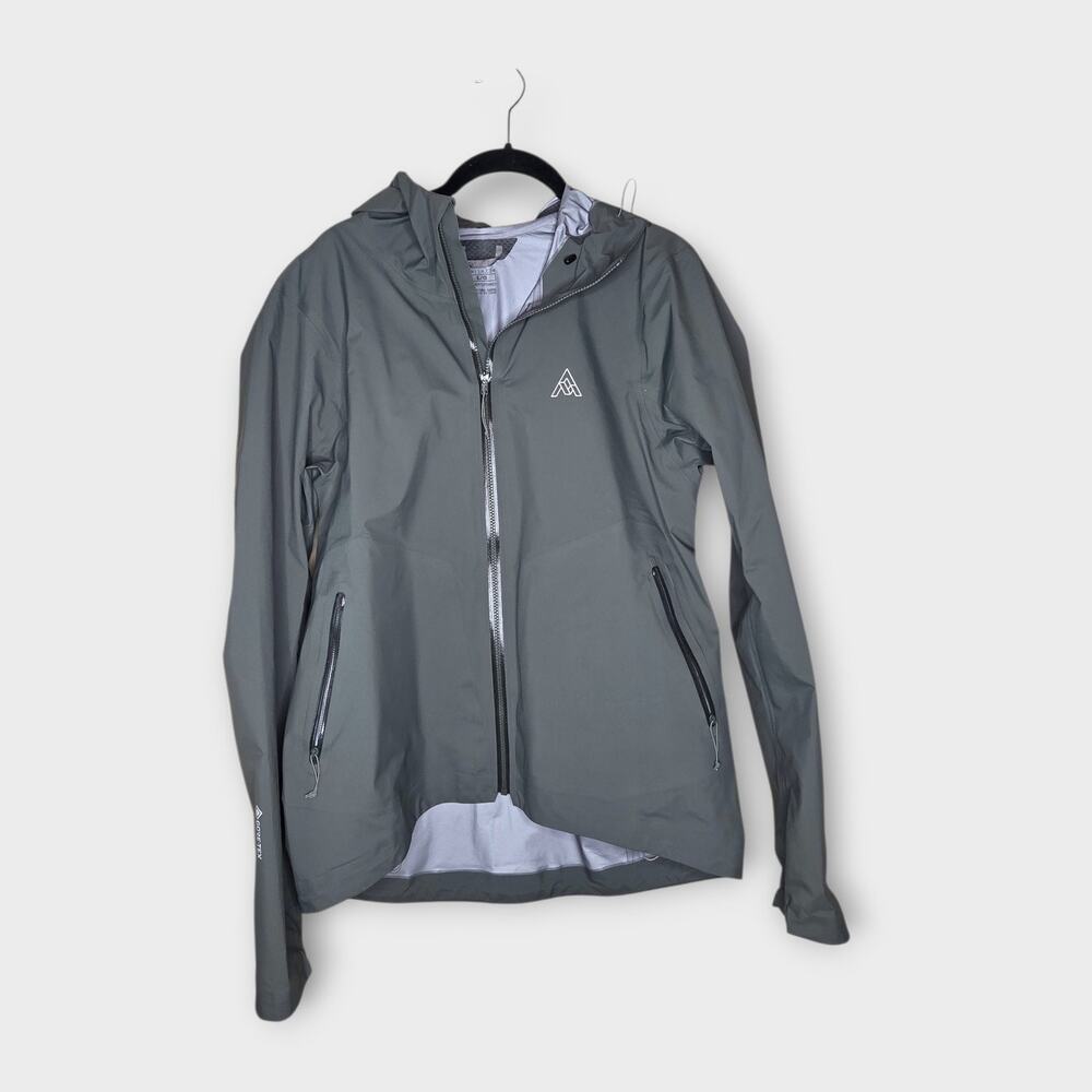 7Mesh Skypilot Cycling Rain Jacket Waterproof Green Hooded Womens L